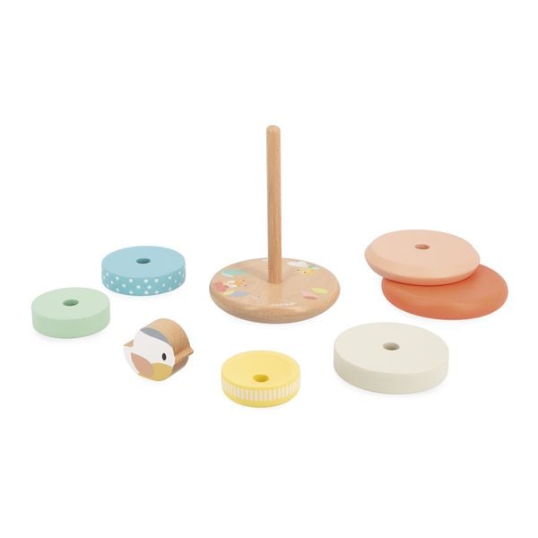Produktbild: Holz-Stapelspiel Vogel & Nest ab 12 Monaten &ndash; 7-teilig