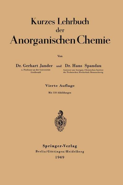 Produktbild: Kurzes Lehrbuch der Anorganischen Chemie