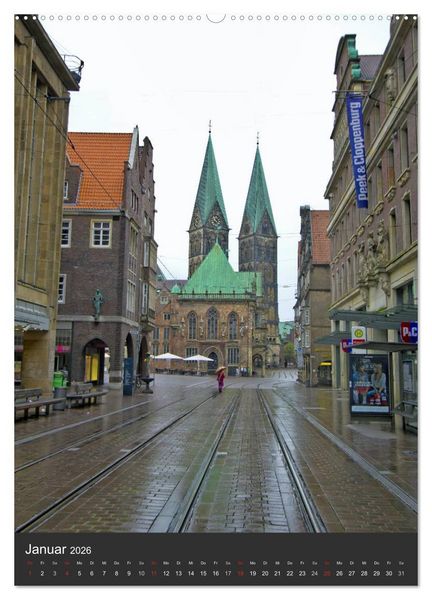 Produktbild: Highlights in Bremen (hochwertiger Premium Wandkalender 2026 DIN A2 hoch), Kunstdruck in Hochglanz