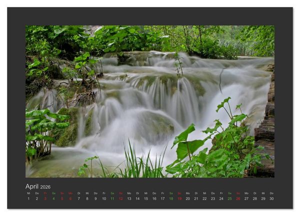 Produktbild: FALLENDE WASSER (Wandkalender 2026 DIN A2 quer), CALVENDO Monatskalender