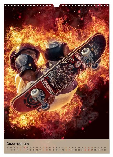 Produktbild: Skateboarding - einfach cool (Wandkalender 2026 DIN A3 hoch), CALVENDO Monatskalender