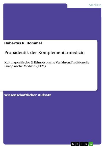 Produktbild: Prop&auml;deutik der Komplement&auml;rmedizin