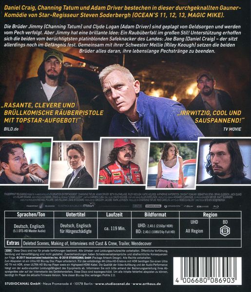 Produktbild: Logan Lucky (4K Ultra HD) (+ Blu-ray)