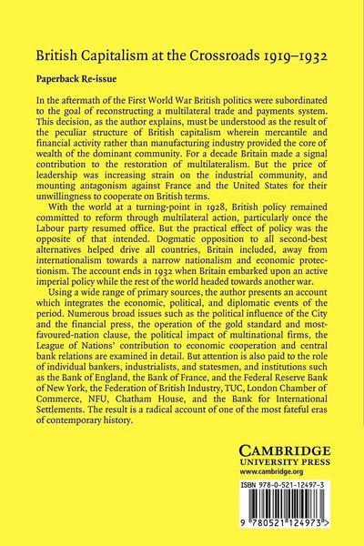Produktbild: British Capitalism at the Crossroads, 1919 1932