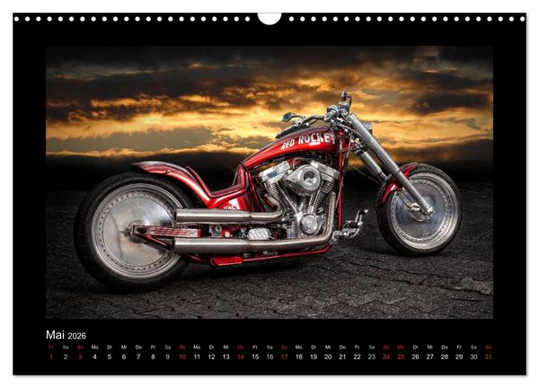 Produktbild: Motorrad-Tr&auml;ume &ndash; Chopper und Custombikes (Wandkalender 2026 DIN A3 quer), CALVENDO Monatskalender
