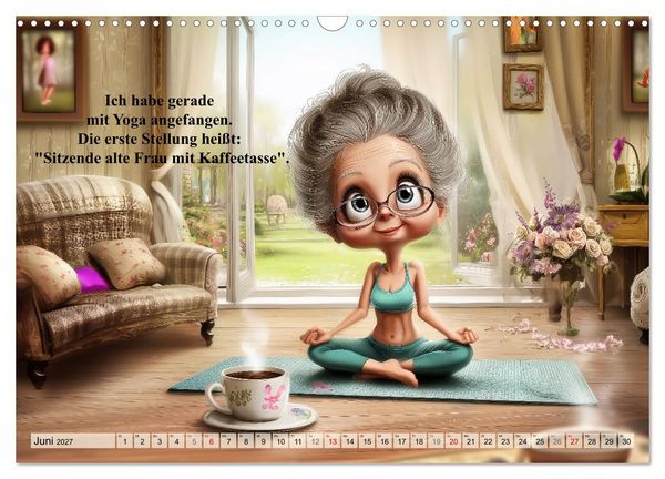 Produktbild: OmaPower (Wandkalender 2027 DIN A3 quer), CALVENDO Monatskalender