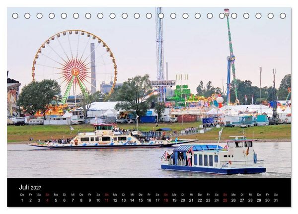 Produktbild: Von Ufer zu Ufer, Wege &uuml;ber den Rhein in D&uuml;sseldorf (Tischkalender 2027 DIN A5 quer), CALVENDO Monatskalender
