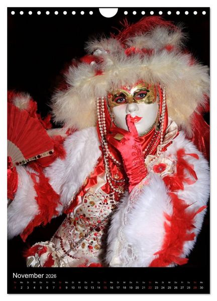 Produktbild: Karneval in Venedig - Phantasievolle Masken (Wandkalender 2026 DIN A4 hoch), CALVENDO Monatskalender