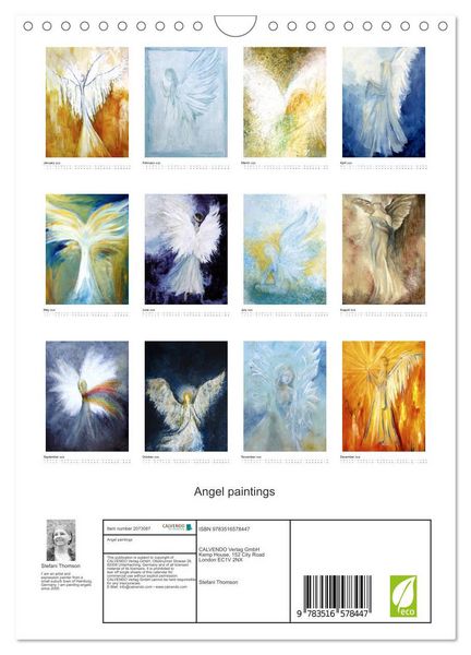 Produktbild: Angel paintings (Wall Calendar 2026 DIN A4 portrait), CALVENDO 12 Month Wall Calendar