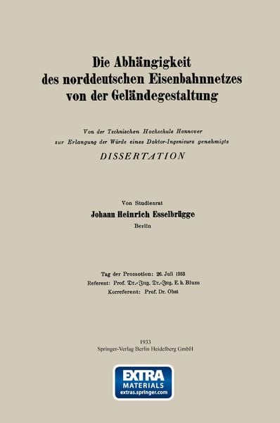 Produktbild: Die Abh&auml;ngigkeit des norddeutschen Eisenbahnnetzes von der Gel&auml;ndegestaltung