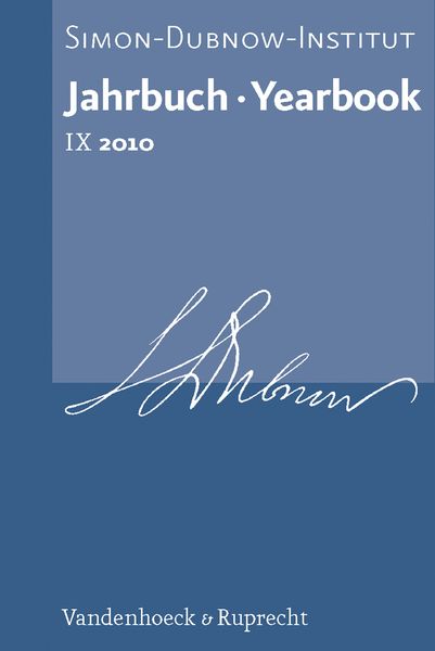 Produktbild: Jahrbuch des Simon-Dubnow-Instituts / Simon Dubnow Institute Yearbook IX (2010)