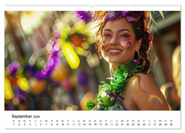 Produktbild: Karneval - sch&ouml;ne Momente weltweit (Wandkalender 2026 DIN A2 quer), CALVENDO Monatskalender