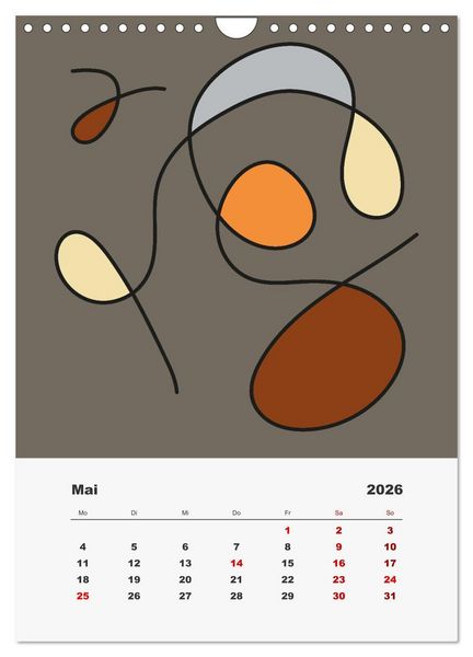 Produktbild: FormArt - Linien und Farben (Wandkalender 2026 DIN A4 hoch), CALVENDO Monatskalender