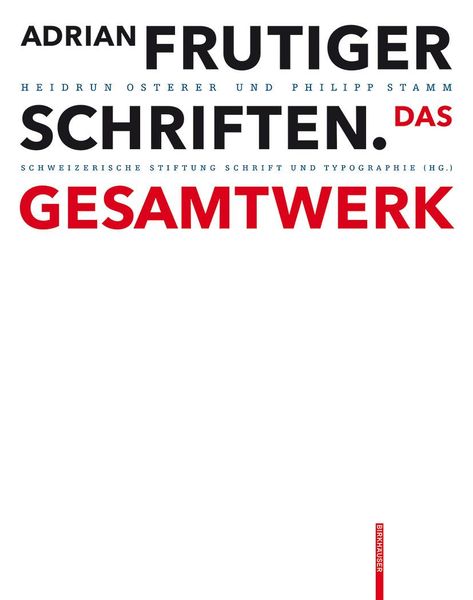 Produktbild: Adrian Frutiger - Schriften