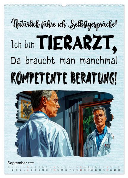 Produktbild: Tierarztspr&uuml;che (hochwertiger Premium Wandkalender 2026 DIN A2 hoch), Kunstdruck in Hochglanz