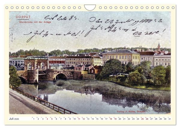 Produktbild: Gruss aus Dorpat - Tartu in historischen Ansichten (Wandkalender 2026 DIN A4 quer), CALVENDO Monatskalender
