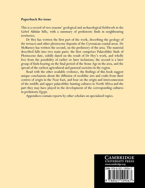 Produktbild: Prehistory and Pleistocene Geology in Cyrenaican Libya