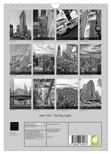 Produktbild: New York - The Big Apple (Wandkalender 2026 DIN A4 hoch), CALVENDO Monatskalender