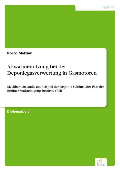 Produktbild: Abw&auml;rmenutzung bei der Deponiegasverwertung in Gasmotoren