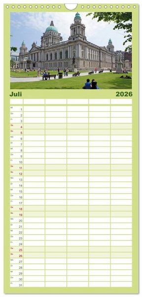 Produktbild: Familienplaner 2026 - Traumhaftes Irland mit 5 Spalten (Wandkalender, 21 x 45 cm) CALVENDO