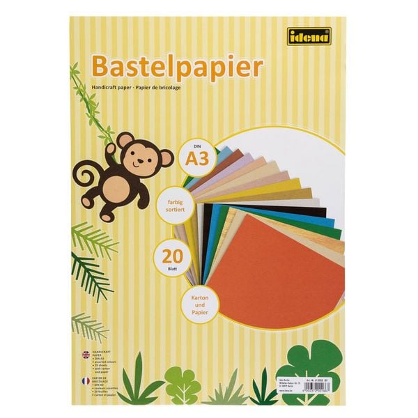 Produktbild: Idena Bastelpapier DIN A3 20 Blatt Karton/Papier