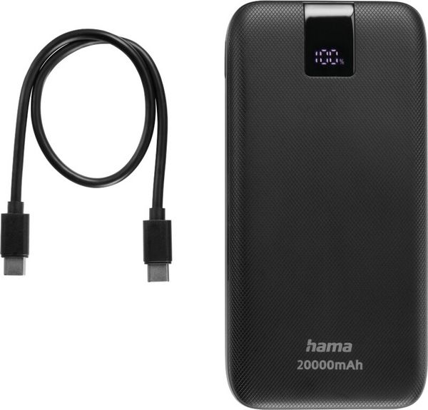 Produktbild: HAMA Ladeger&auml;t Powerbank PD 20, schwarz