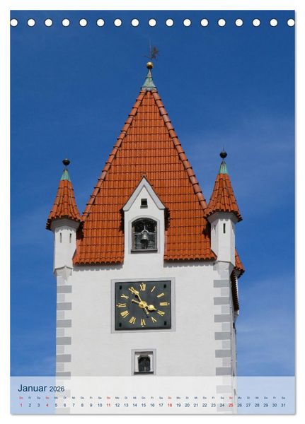 Produktbild: Historische Altstadt Mindelheim (Tischkalender 2026 DIN A5 hoch), CALVENDO Monatskalender