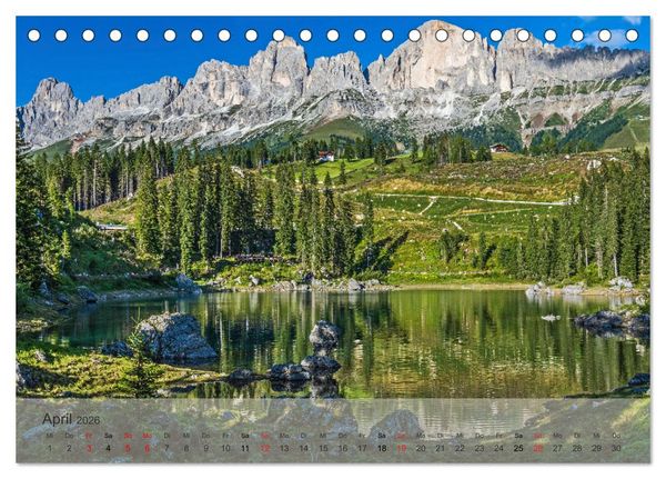 Produktbild: Dolomiten - Bezaubernde Giganten (Tischkalender 2026 DIN A5 quer), CALVENDO Monatskalender