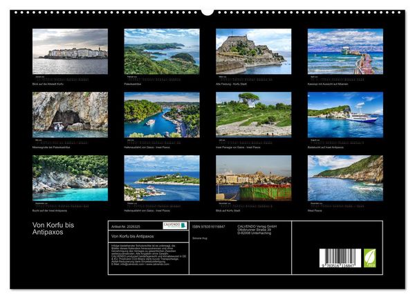 Produktbild: Von Korfu bis Antipaxos (hochwertiger Premium Wandkalender 2026 DIN A2 quer), Kunstdruck in Hochglanz
