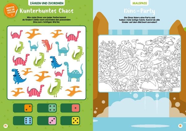 Produktbild: Mein bunter XXL-Ferienspa&szlig;: Dinos und Ritter &ndash; 3 Kreativb&uuml;cher im Bundle