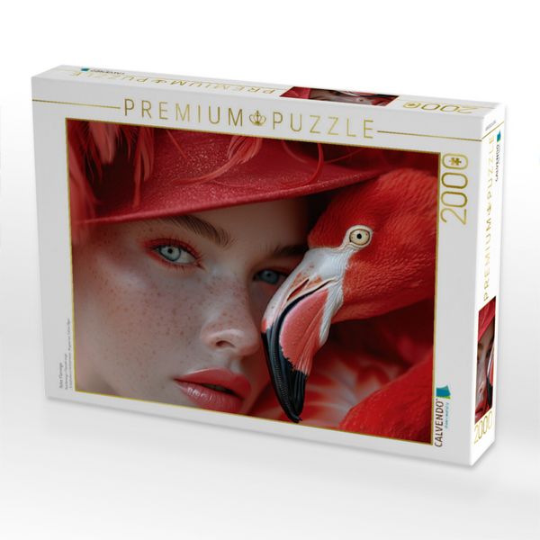 Produktbild: CALVENDO Puzzle Roter Flamingo | 2000 Teile Lege-Gr&ouml;&szlig;e 90x67cm Foto-Puzzle f&uuml;r gl&uuml;ckliche Stunden