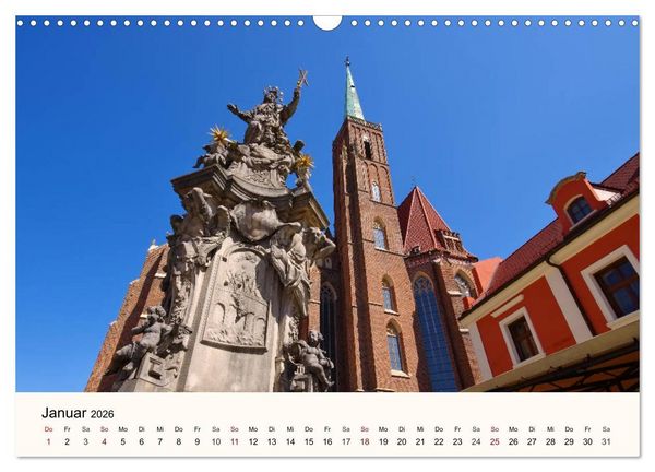 Produktbild: Die Dominsel - Historisches Zentrum der Stadt Breslau (Wandkalender 2026 DIN A3 quer), CALVENDO Monatskalender