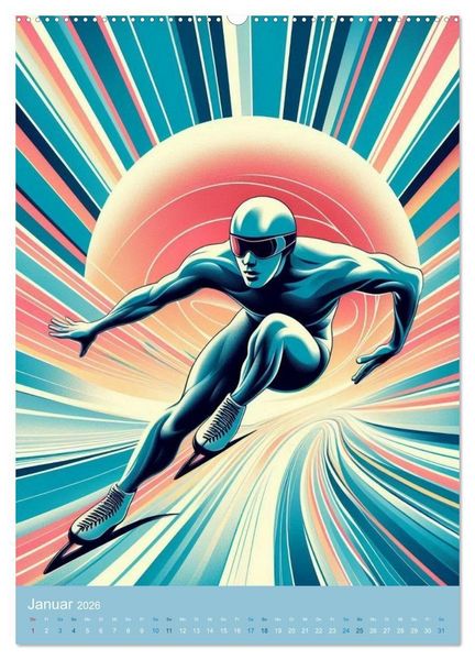 Produktbild: Auf dem Weg zu Gold - Ein Jahr mit Olympischen Sportarten (hochwertiger Premium Wandkalender 2026 DIN A2 hoch), Kunstdruck in Hochglanz