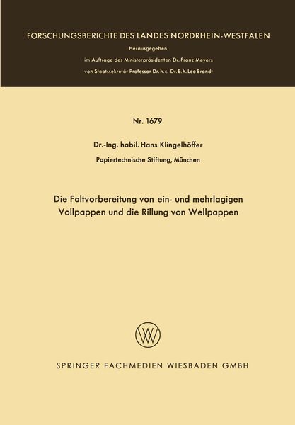 Produktbild: Die Faltvorbereitung von ein- und mehrlagigen Vollpappen und die Rillung von Wellpappen