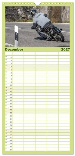Produktbild: Familienplaner 2027 - Motorr&auml;der am Jochpass mit 5 Spalten (Wandkalender, 21 x 45 cm) CALVENDO