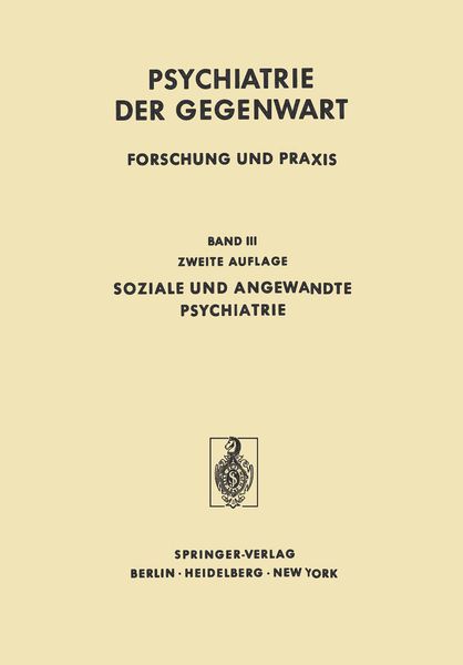 Produktbild: Soziale und Angewandte Psychiatrie