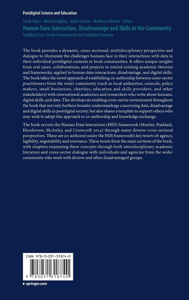 Produktbild: Human Data Interaction, Disadvantage and Skills in the Community