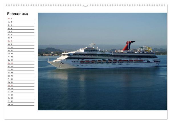 Produktbild: Giganten der Meere - Kreuzfahrtschiffe (Wandkalender 2026 DIN A2 quer), CALVENDO Monatskalender