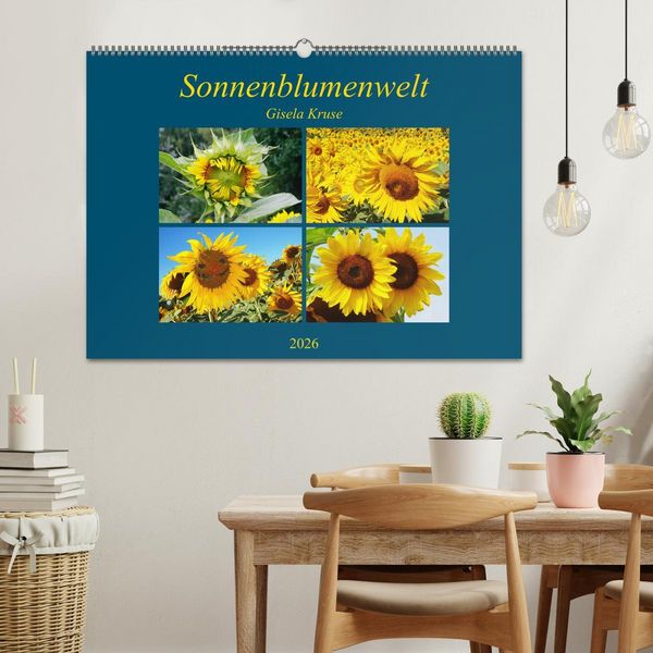 Produktbild: Sonnenblumenwelt (Wandkalender 2026 DIN A2 quer), CALVENDO Monatskalender