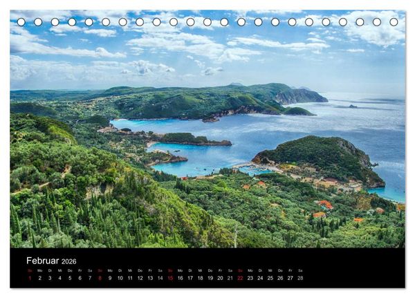 Produktbild: Von Korfu bis Antipaxos (Tischkalender 2026 DIN A5 quer), CALVENDO Monatskalender