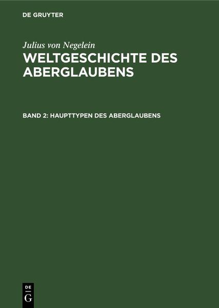 Produktbild: Haupttypen des Aberglaubens