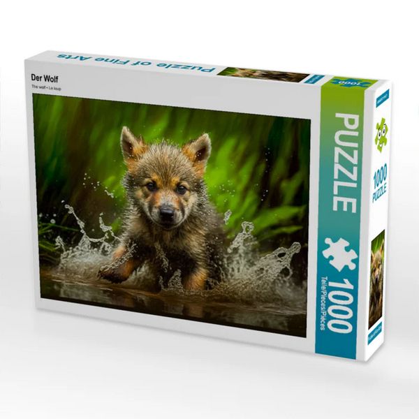 Produktbild: CALVENDO Puzzle Der Wolf | 1000 Teile Lege-Gr&ouml;&szlig;e 64x48cm Foto-Puzzle f&uuml;r gl&uuml;ckliche Stunden