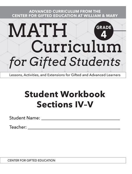 Produktbild: Math Curriculum for Gifted Students