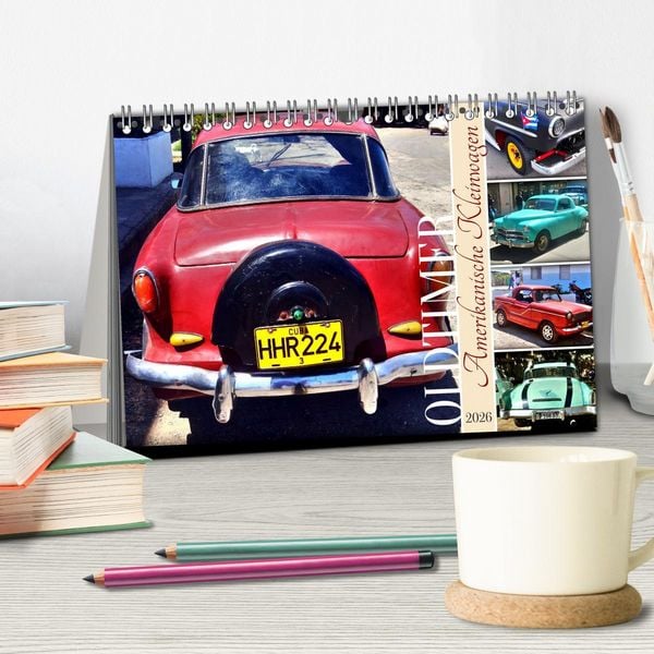 Produktbild: Amerikanische Kleinwagen - Oldtimer (Tischkalender 2026 DIN A5 quer), CALVENDO Monatskalender