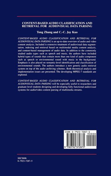Produktbild: Content-Based Audio Classification and Retrieval for Audiovisual Data Parsing
