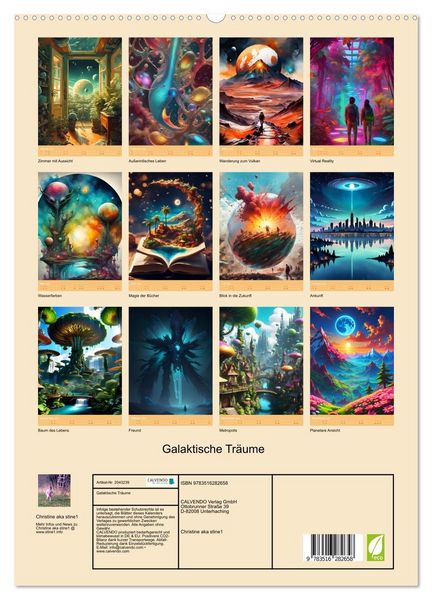 Produktbild: Galaktische Tr&auml;ume (hochwertiger Premium Wandkalender 2026 DIN A2 hoch), Kunstdruck in Hochglanz