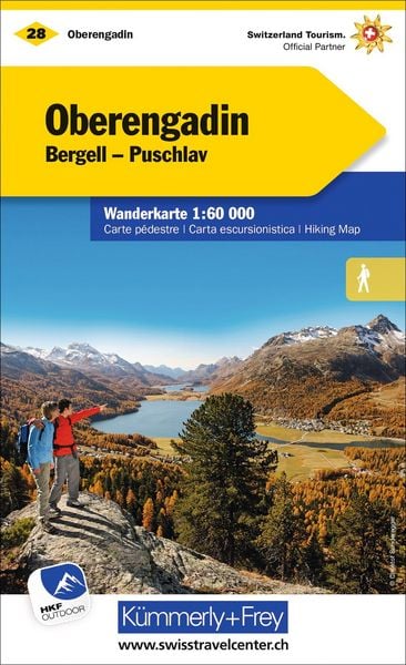 Produktbild: K&uuml;mmerly+Frey Wanderkarte 28 Oberengadin 1:60.000