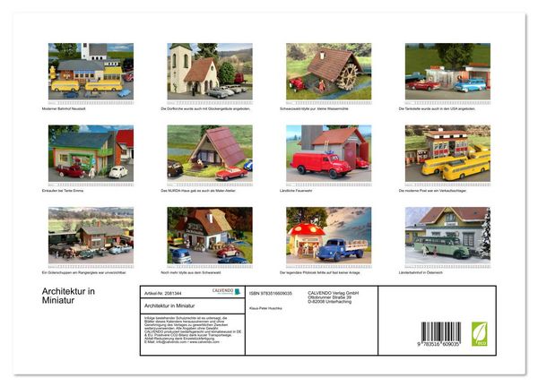 Produktbild: Architektur in Miniatur (hochwertiger Premium Wandkalender 2026 DIN A2 quer), Kunstdruck in Hochglanz