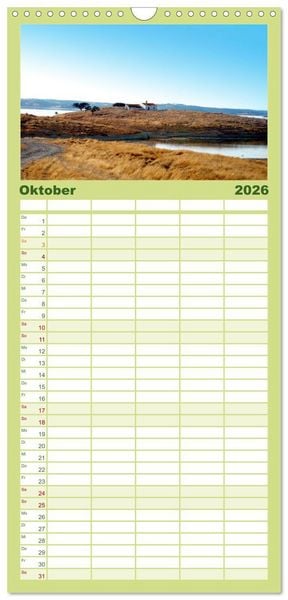 Produktbild: Familienplaner 2026 - Portugal - Das wundersch&ouml;ne Land am Atlantik. mit 5 Spalten (Wandkalender, 21 x 45 cm) CALVENDO