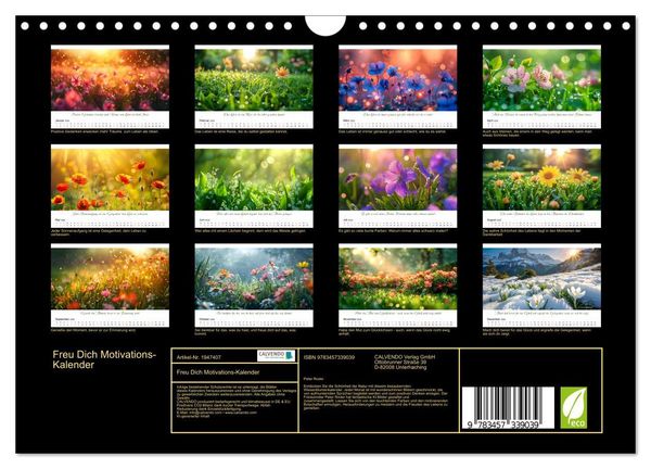 Produktbild: Freu Dich Motivations-Kalender (Wandkalender 2026 DIN A4 quer), CALVENDO Monatskalender